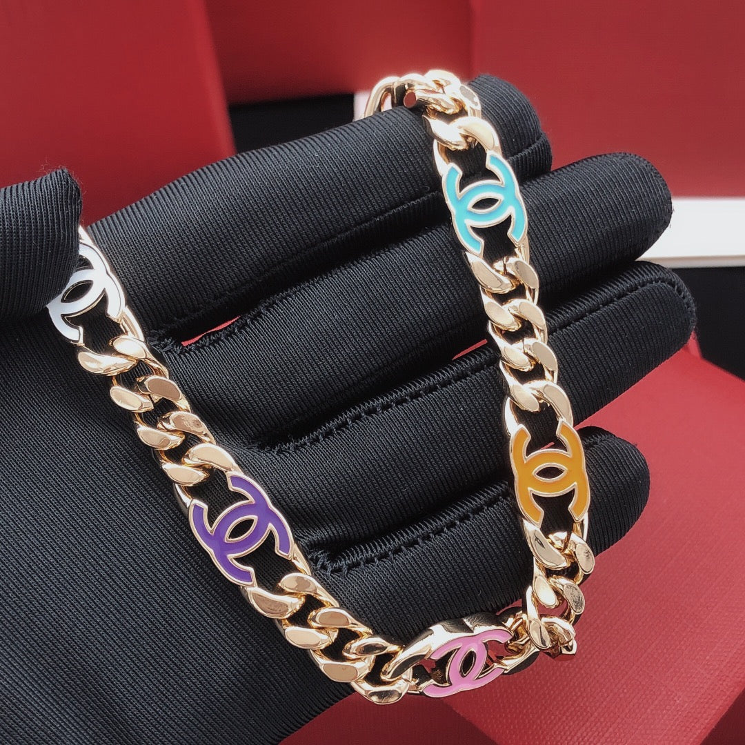 18K Chanel Color Chain Necklace