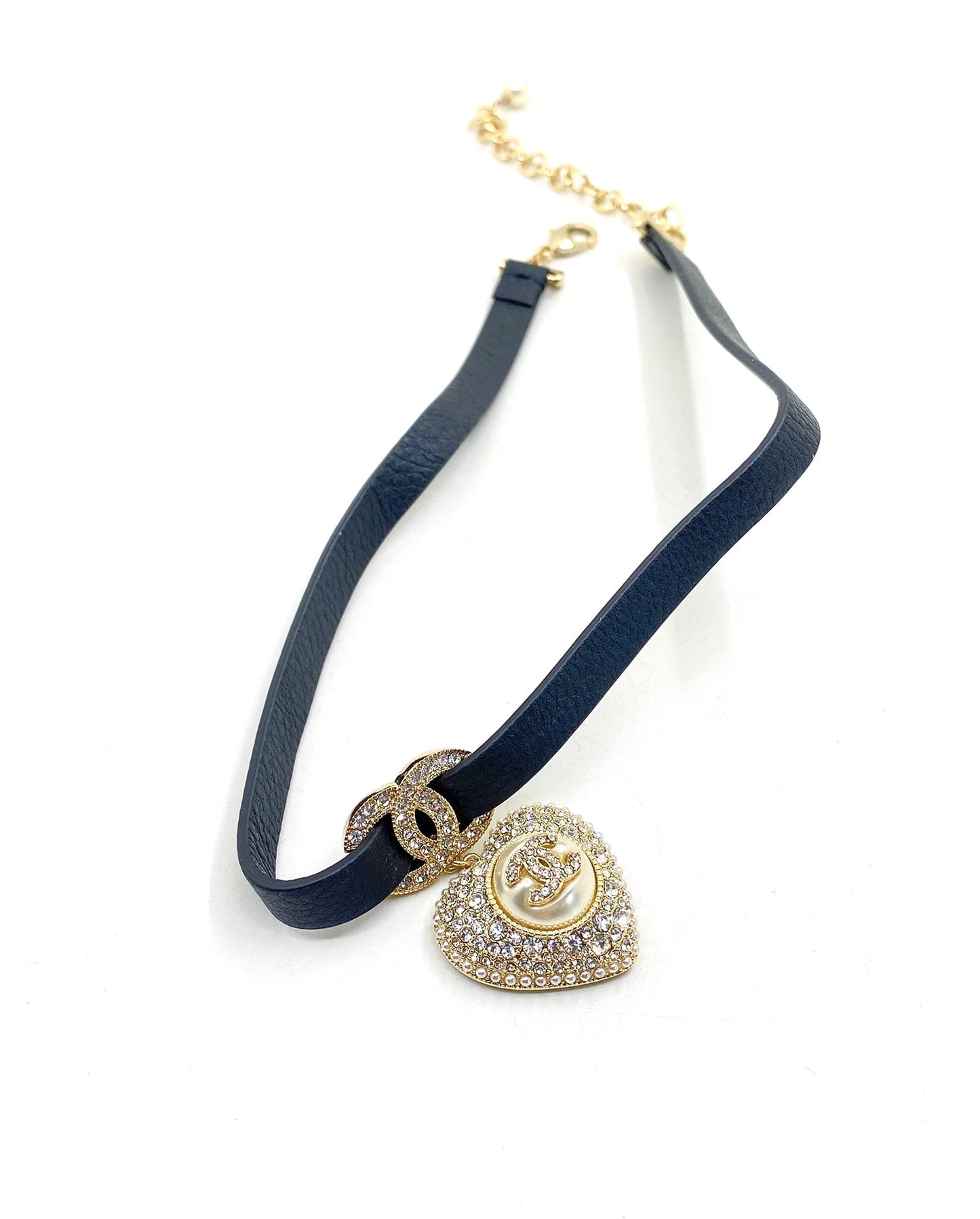 18K Chanel 2021 Leather Choker Necklace